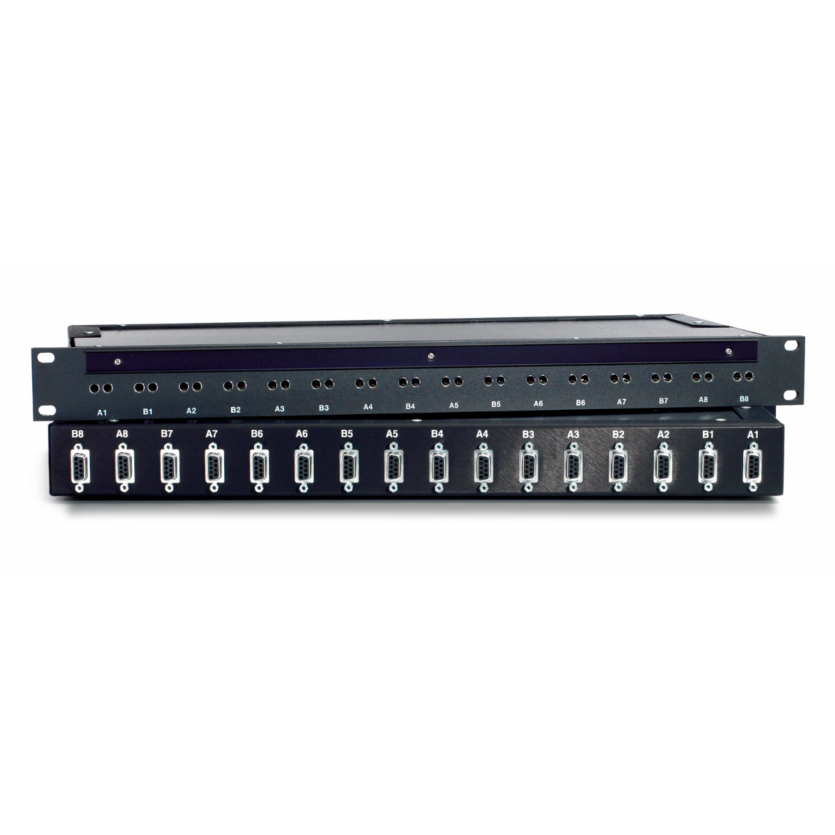 RS-422 Patchbay front and back panels