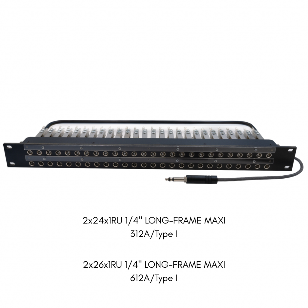 1/4" Long Frame MAXI audio patchbay with cord