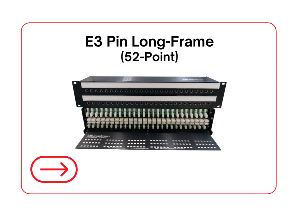 E3 Pin Long Frame audio patchbays